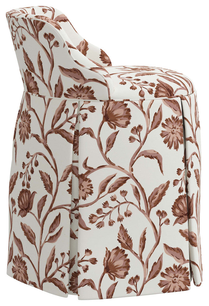 Skirted Vanity Chair, Thea Blush