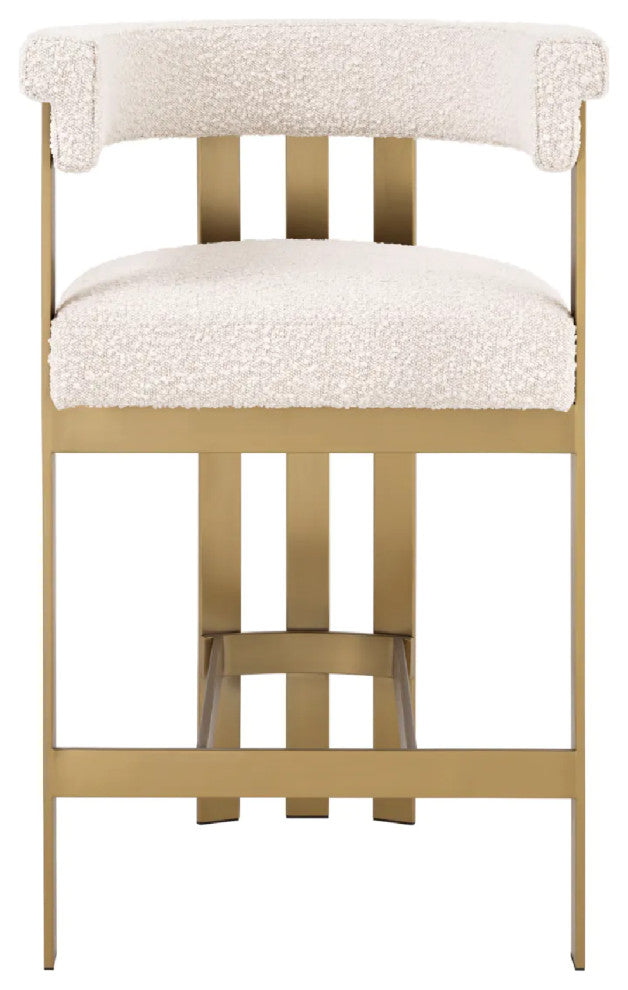 Modern Curved Counter Stool | Eichholtz Clubhouse, White