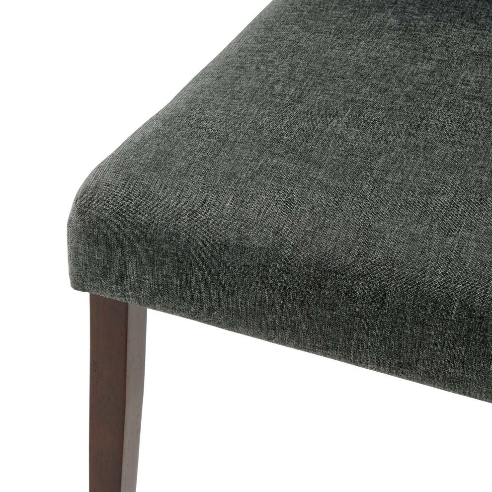 Side Chair and Table Set, Fabric, Drak Brown Gray, Cafe Bistro Restaurant