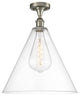 Innovations 516-1C-SN-GBC-162 1 Light Semi-Flush Mount, Brushed Satin Nickel