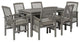 7-Piece Modern Outdoor Patio Dining Set - Grey Wash