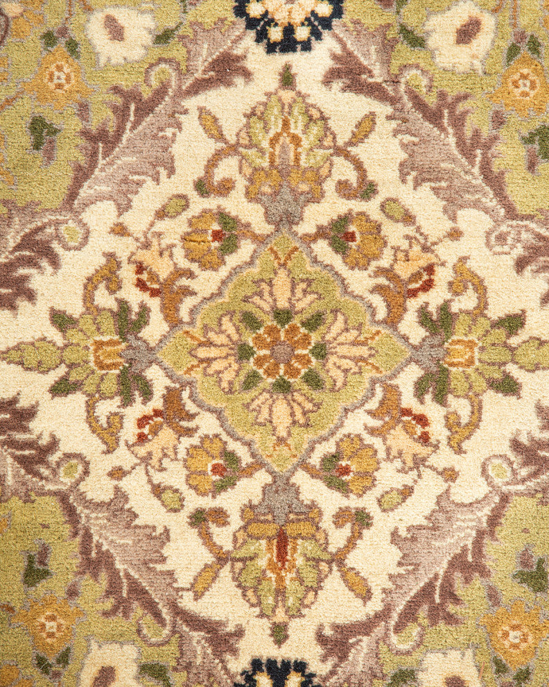 Das Octagon One-of-a-Kind Hand-Knotted Area Rug Yellow, 8'1"x8'1"