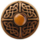 Celtic Jewel Knob Antique Brass, Blue Sodalite Natural Stone, Antique Copper, Ti