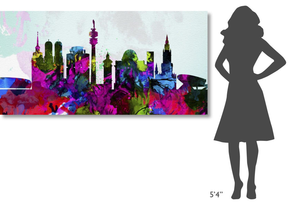 "Munich City Skyline" Fine Art Print