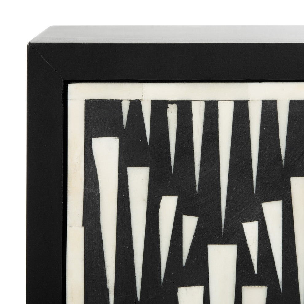 Safavieh Couture Tessie Bone Inlay Nightstand Black