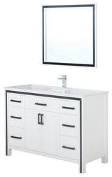 Ziva Transitional White 48" Single Vanity Set