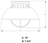 Harwich 10" Outdoor Flush Mount Ceiling Light Textured Gray