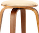 Prescott 26" Mid-Century Swivel Counter Stool, Cream Faux Leather With Walnut