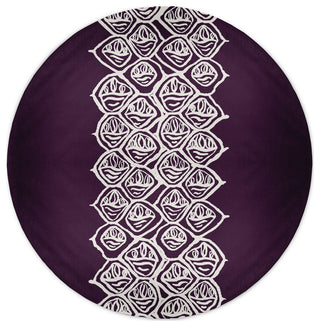 Cowry Stack Rug, Purple, 5' Round