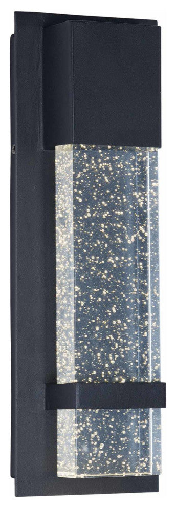 Maxim 55910 Cascade 14" x 5" LED Bubble Glass Wall Sconce - Black