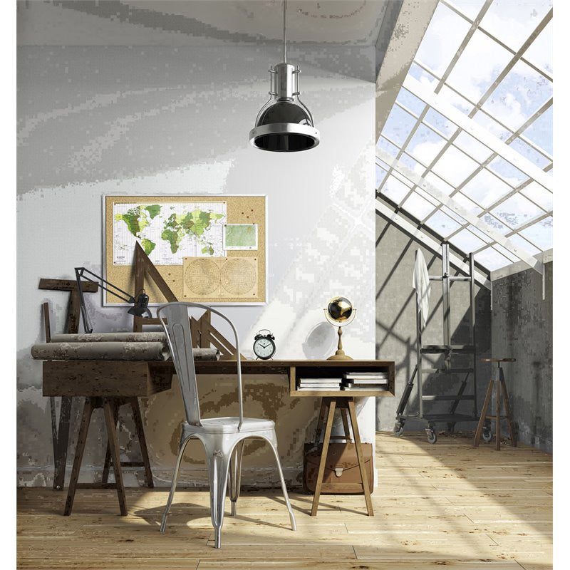 Ghent 36.5" x 60.5" Silver Aluminum Frame Natural Cork Bulletin Board