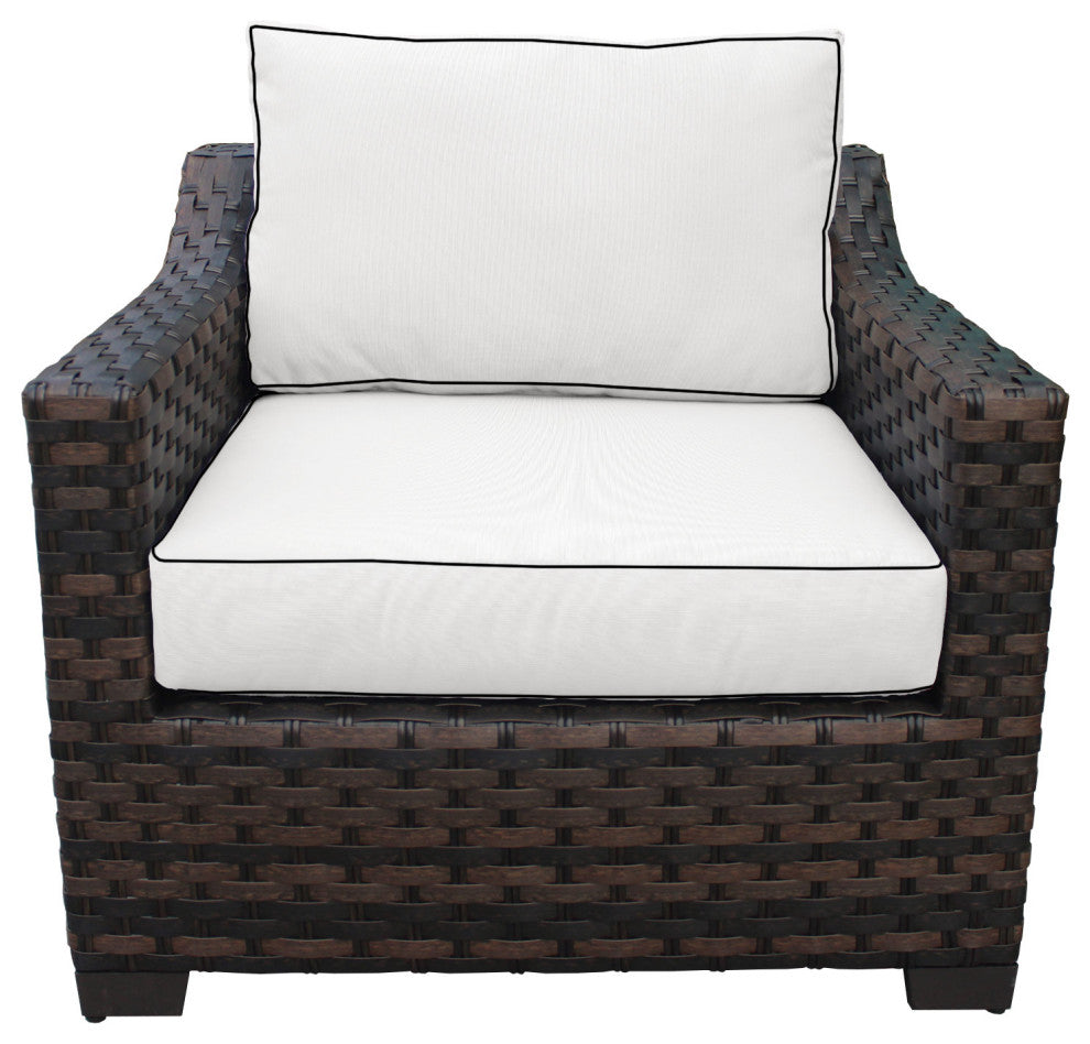 kathy ireland River Brook 8 Piece Outdoor Wicker Patio Furniture Set 08h
