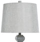 Gray Distressed Poly Table Lamp