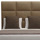 Nativa Interiors Moyra Square Tufted Bed, Brown, King, Headboard: Medium