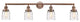 Small Bell 4 Light Bath Vanity Light, Antique Copper, Deco Swirl, Deco Swirl