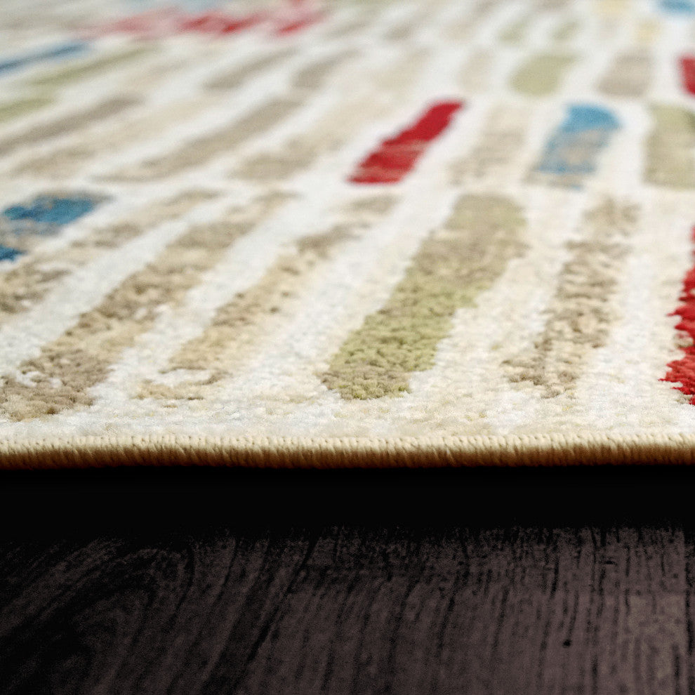 Dynamic Rugs Oxford Area Rug, Cream/Multi, 3.11x5.7