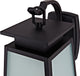 Citadel 1-Light Transitional Outdoor Wall Sconce with Frosted Glass, Black