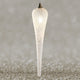 Icicle 14 Blown Glass Chandelier, White, 48", Clear Glass