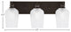 Edge 3-Light Bath Bar, Espresso Finish, 5" Clear Textured Glass