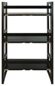 3 Shelf Folding Bookcase, Espresso, Small, 3 Shelf