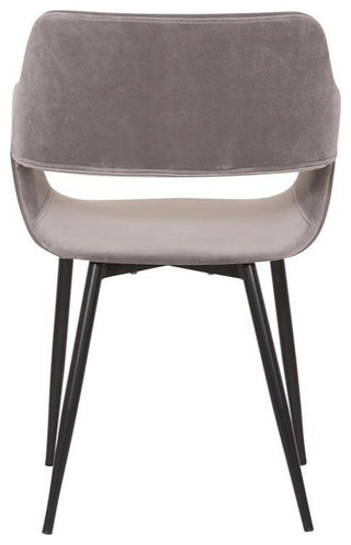Ariana Mid-Century Open Back Dining Accent Chair, Gray