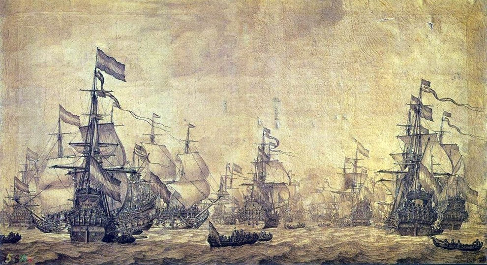 The Elder Willem Van de Velde The Dutch Navy Sailing Wall Decal