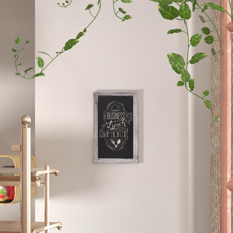 Canterbury Wall Mount Magnetic Chalkboard Sign Set-11" x 17", White Washed, 11" X 17"