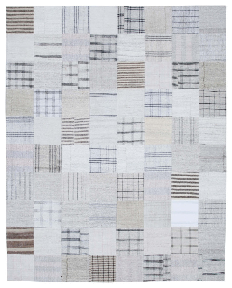 Rug N Carpet - Handmade Anatolian 8' 0'' x 10' 0'' Rustic Patchwork Kilim Rug