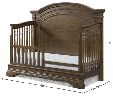 Olivia 60"W Wood Convertible Crib, Rosewood