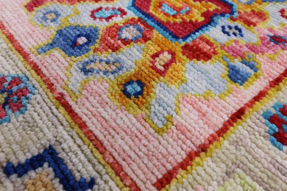 Turkish Oushak Hand-Knotted Wool Rug 8' 3" X 9' 11" - Q13544