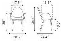 Zuo Modern Moshe Beechwood Occasional Chair