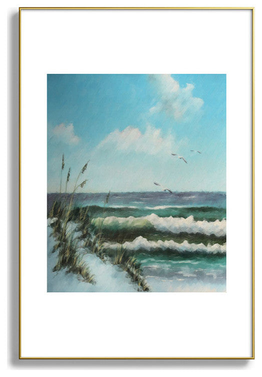 Rosie Brown Beach Dunes Metal Framed Art Print