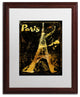 Color Bakery ''Gold Eiffel'' Matted Framed Art, Wood Frame, White Mat, 16x20