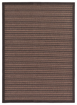 Unique Loom Brown Checkered Outdoor 7'x10' Area Rug