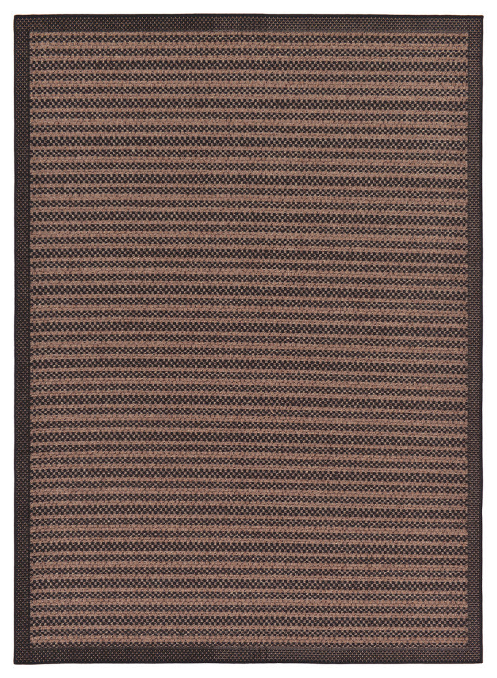 Unique Loom Brown Checkered Outdoor 7'x10' Area Rug