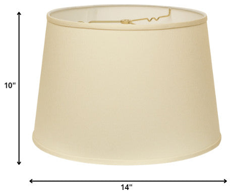 14" Ivory Rounded Empire Slanted No Slub Lampshade