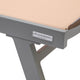 LeisureMod Marlin Patio Chaise Lounge Chair Gray Arms Set of 2, Light Brown