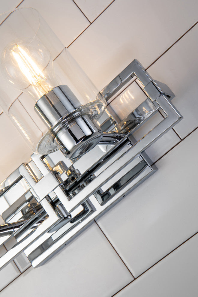 Estes 2 Light Bath Vanity Light, Polished Chrome