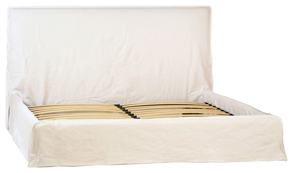 White Linen Eastern King Bed