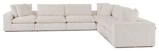 Divani Casa Vicki Modern Ivory Fabric Modular Sectional Sofa