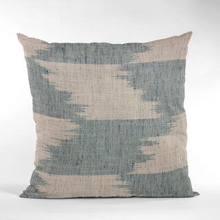 Plutus Blue Faded Abstract Luxury Throw Pillow, 12"x20"