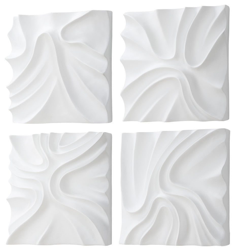 Uttermost - 04368 - Wall Decor, S/4 - Snowdrift - White