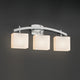 Fusion Archway 3-Light Bath Bar, Rectangle, Brushed Nickel, Opal Shade