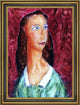 Alfred Henry Maurer Woman Green Dress White Collar