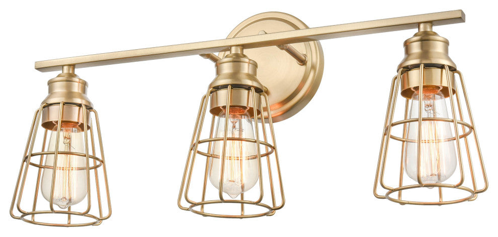 3-Light 23" Modern Gold Vanity Light