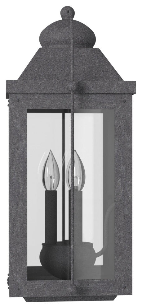 Hinkley Anchorage Large Wall Mount Lantern, Aged Zinc