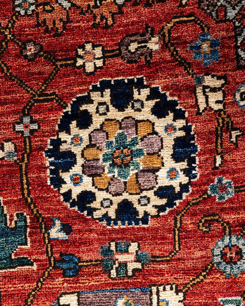 Serapi One-of-a-Kind Hand-Knotted Runner Rug Red, 2' 9" x 11' 8"