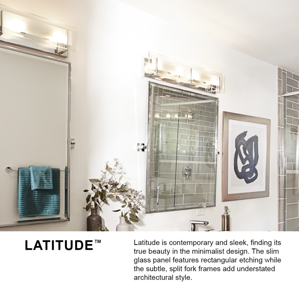 Hinkley Latitude Small Two Light Vanity, Chrome