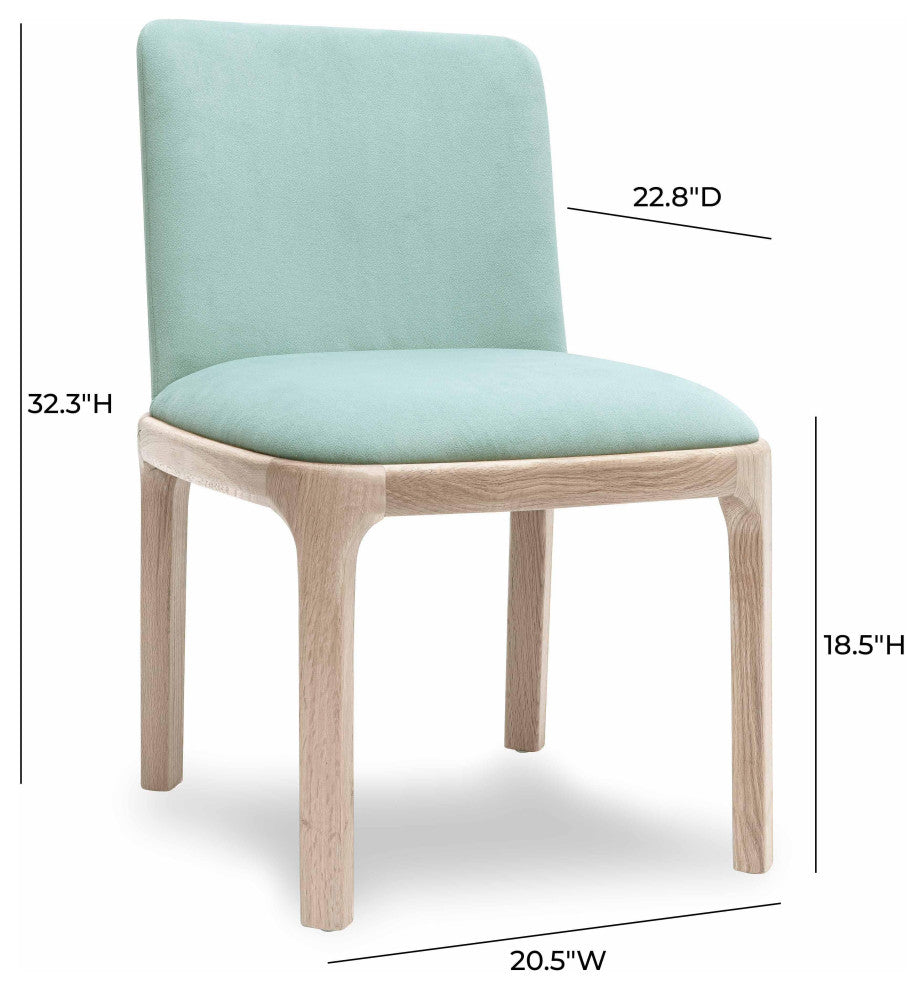 Rebecca Performance Velvet Dining Chair, Light Blue
