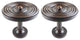 Urbanest Set of 2 Large Swirl Drapery Medallion Holdback, Mahogany